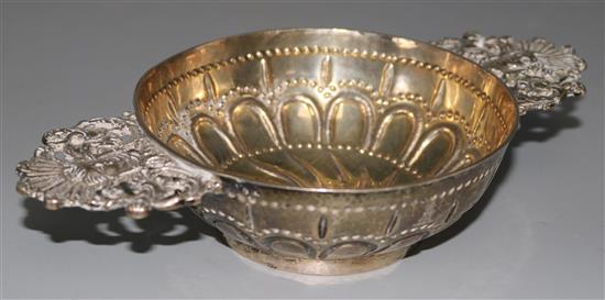 A 19th century Dutch silver quaich, 8 oz.